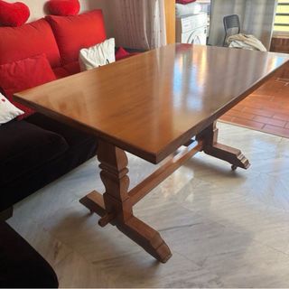 Mesa mallorquina restaurada de madera maciza