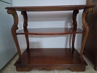 Mesita madera maciza 3 estantes