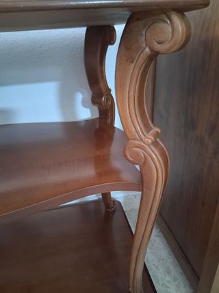 Mesita madera maciza 3 estantes