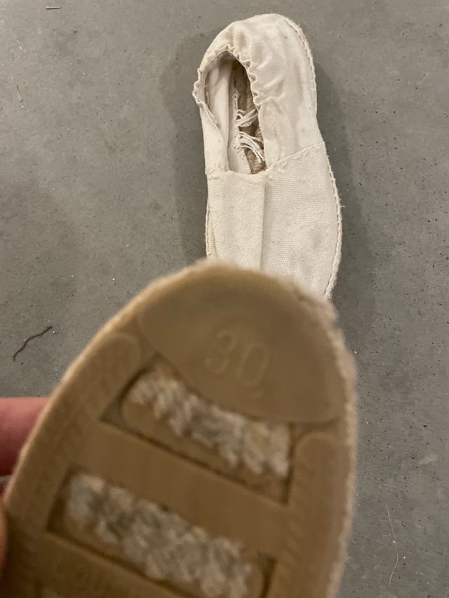 Alpargatas beige talla 30