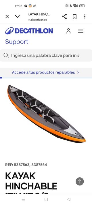 Kayak gonfiabile a 3 posti