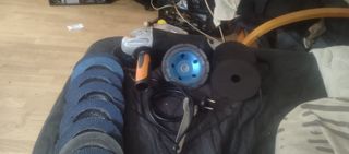 Amoladora angular + 11 discos distintos husos de 1