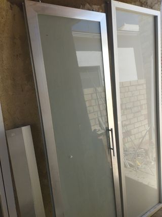 Puerta corredera cristal aluminio