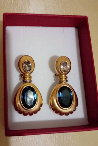 Pendientes circonitas azules 