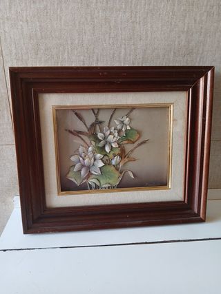 Cuadro Flores relieve
