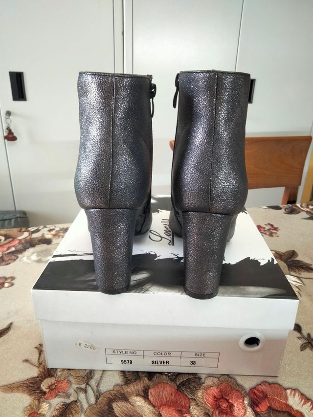 Stivaletti donna argento 38