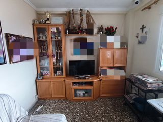 Mueble salón madera - cristal