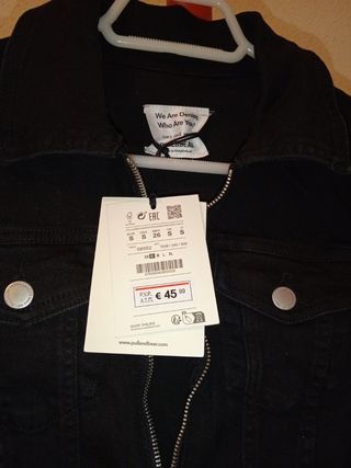 Mono denim Mango negro