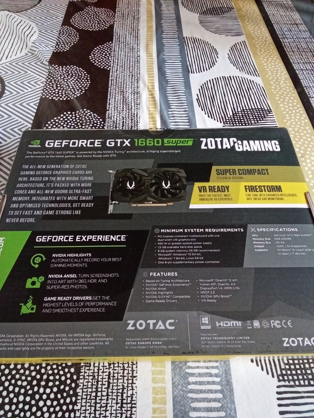  GTX 1660 Super CAJA VACIA