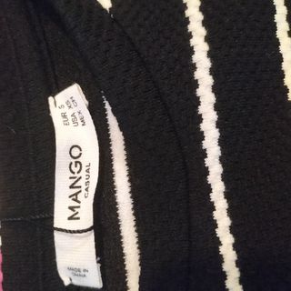 Vestito Mango a righe bianco e nero