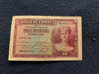 Billete 10 Pesetas España 1935