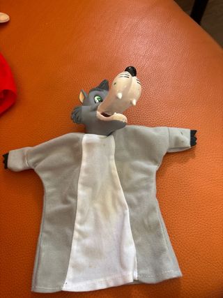 3 Marionetas: Caperucita, Abuela y Lobo