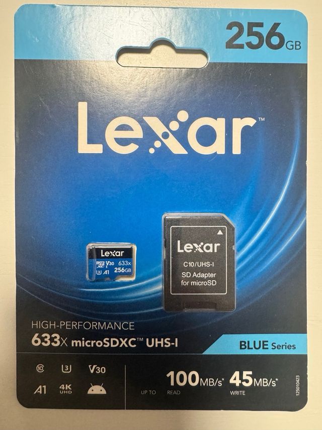 MicroSD Lexar 256GB 633x - Adaptador SD