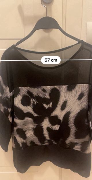 Blusa nera e grigia Made in Italy