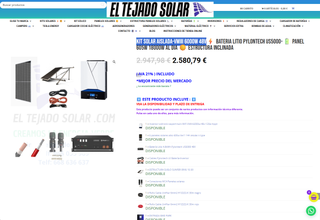 Kit Solar Aislada 6000w 48v litio estructura Suelo