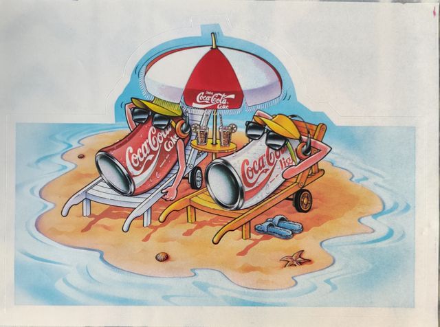 Lámina Coca-Cola años 80-90