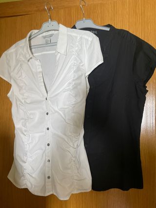 2 Camisas mujer - Blanco y Negro