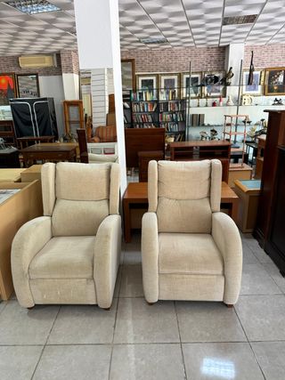2 Sillones reclinables beige