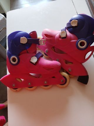 Patines infantiles rosa talla 6.7 años 