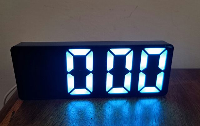 Orologio sveglia digitale LED blu - nuovo