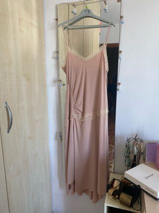 Vestido lencero rosa | Talla L