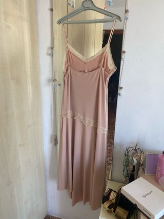 Vestido lencero rosa | Talla L