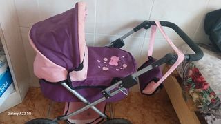 Carro bebé juguete rosa-morado