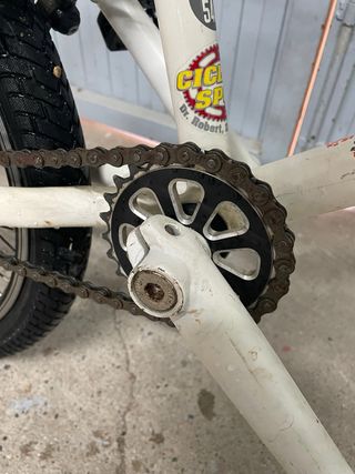 BMX blanca usada
