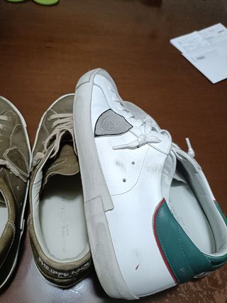 Scarpe Philippe: Verde Oliva & Bianche