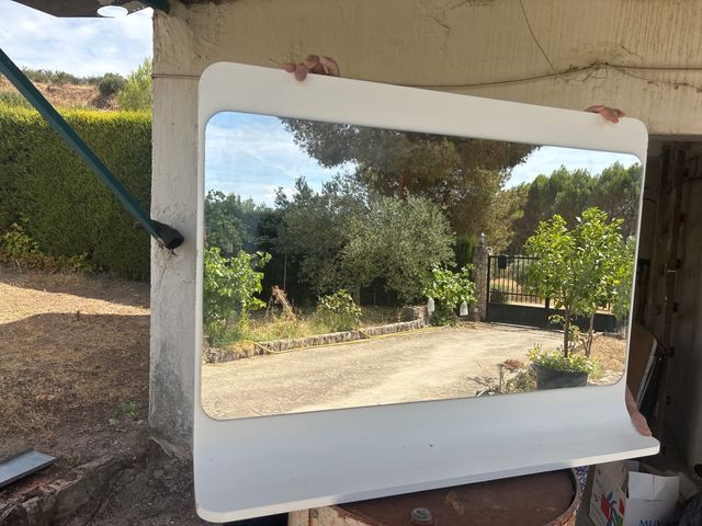 Espejo baño blanco con repisa