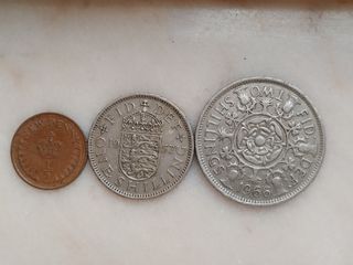 Lote tres monedas Reino Unido