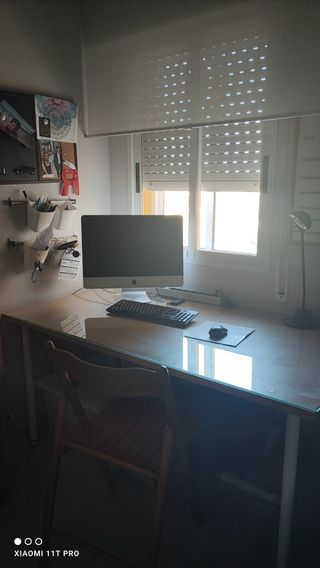 Mesa escritorio cristal - madera