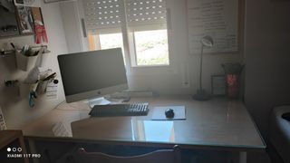 Mesa escritorio cristal - madera