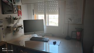 Mesa escritorio cristal - madera