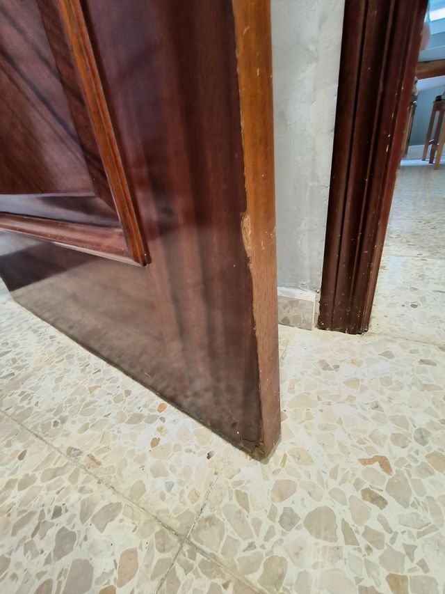 Puerta madera maciza entrada de 2 x 82