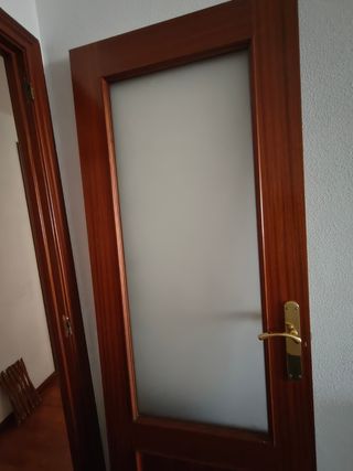 Puerta madera cristalera - interior (dos unidades)