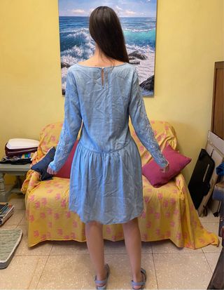 Vestido vaquero flores Vila