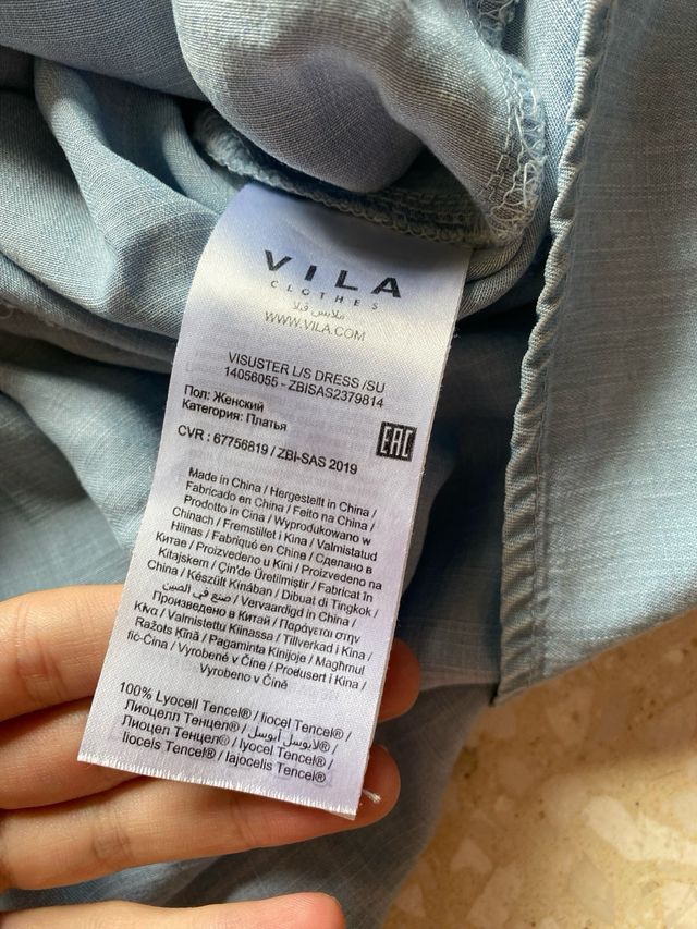 Vestido vaquero flores Vila