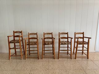 3 Tronas madera maciza vintage