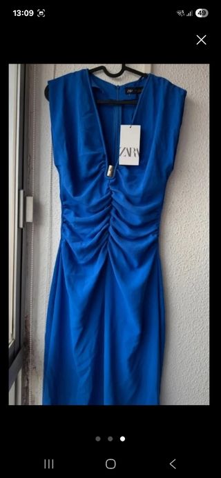 Vestido Zara azul - midi