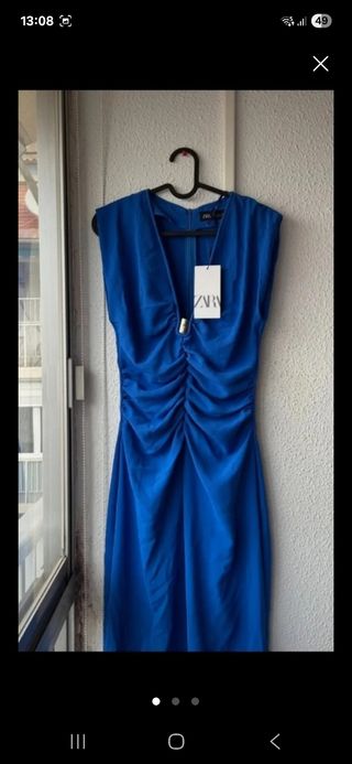 Vestido Zara azul - midi