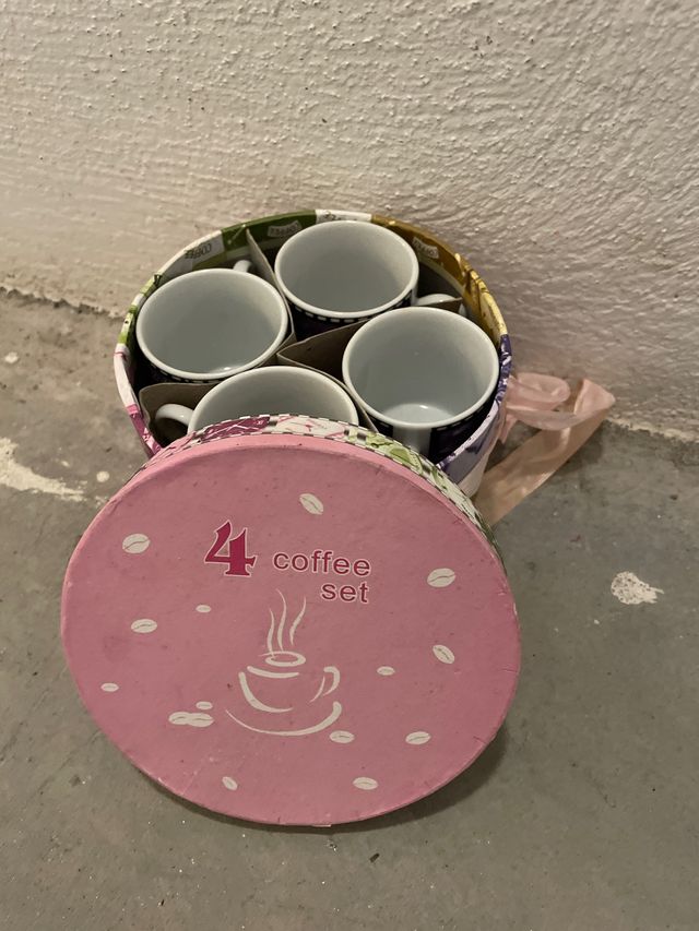 Set 4 Pocillos con plato