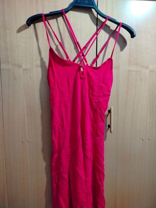 Vestido rojo cruzado