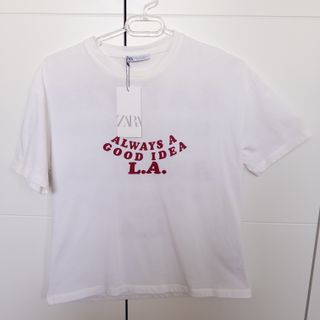 Camiseta texto Los Angeles manga c. SIN ESTRENAR