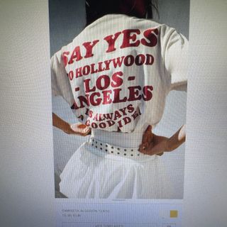 Camiseta texto Los Angeles manga c. SIN ESTRENAR
