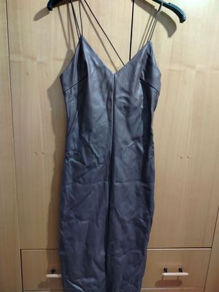 Vestido midi marrón