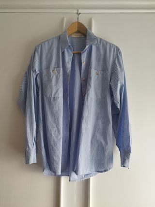 Camisa vichy azul vintage