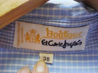 Camisa vichy azul vintage