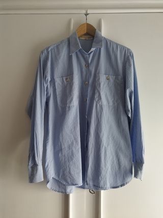 Camisa vichy azul vintage