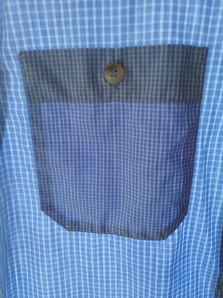 Camisa vichy azul vintage